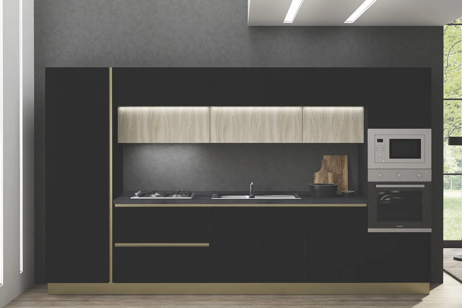 CUCINA MOD.FLAT L.363 X H.216 PROF. 60 04