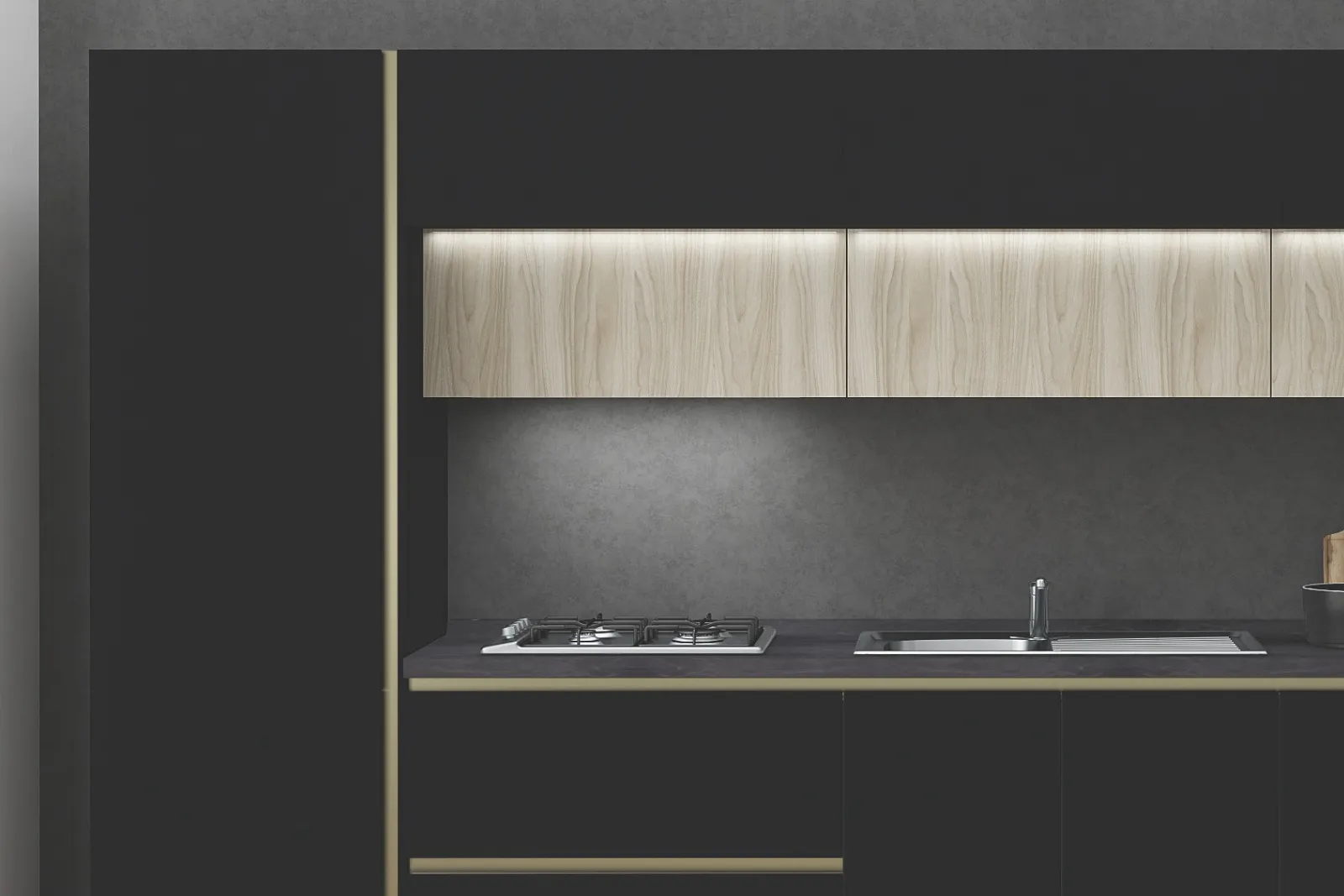 CUCINA MOD.FLAT L.363 X H.216 PROF. 60 02
