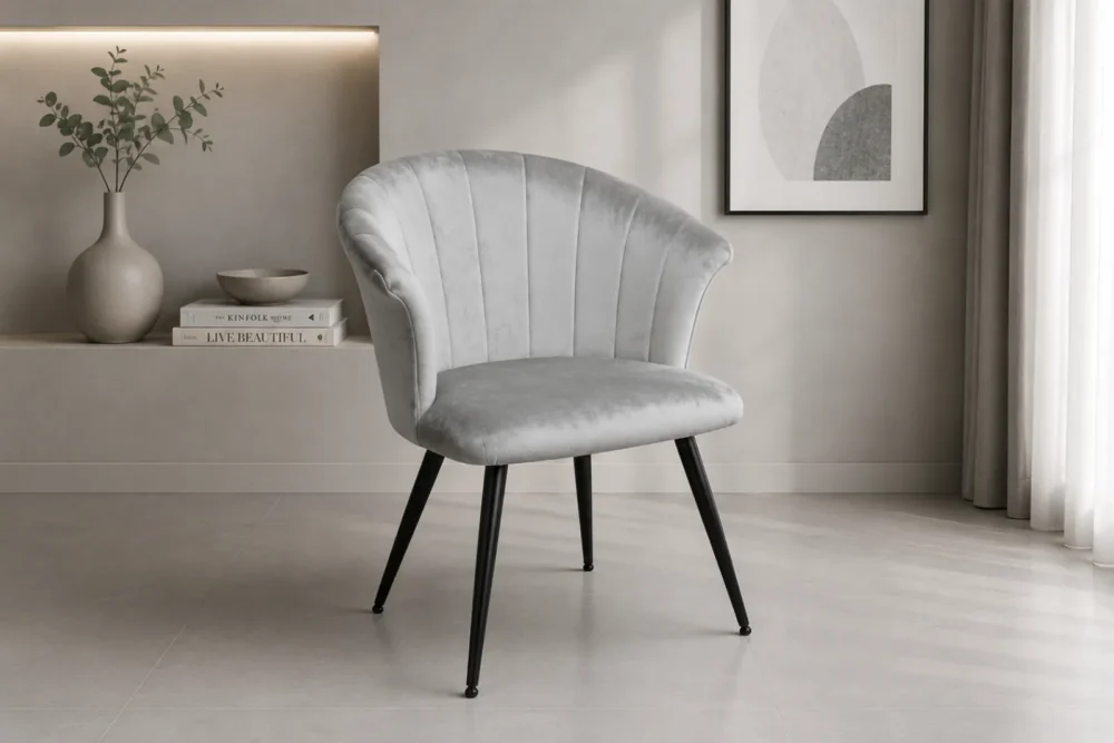 Poltrona Velluto Grigio - Articolo 1925