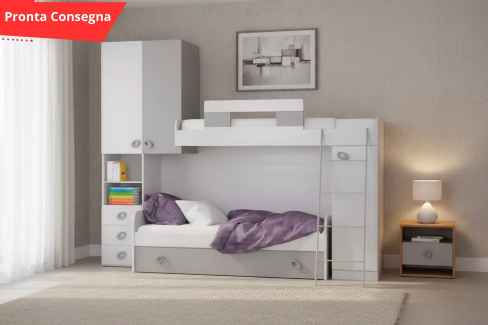 Cameretta – Soppalco Grey Pronta Consegna
