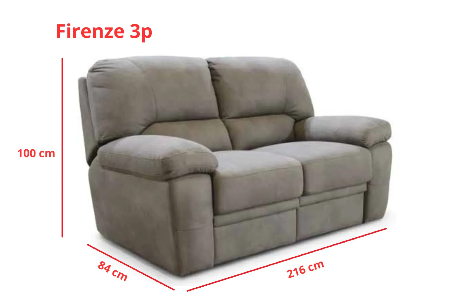 Divano 3posti modello Firenze dimensioni