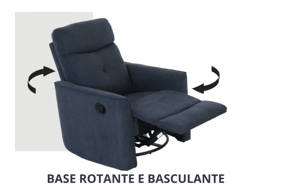 Poltrona Relax Reclinabile - Enea Girevole Manuale