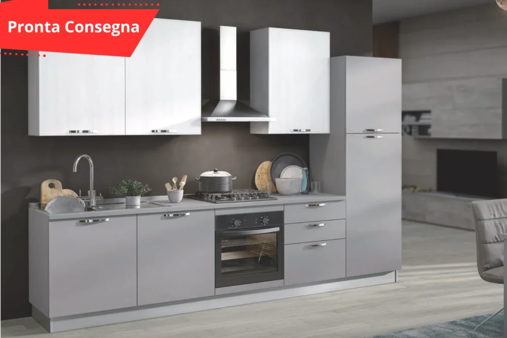 Cucina Sara 300 Grigio Pronta Consegna