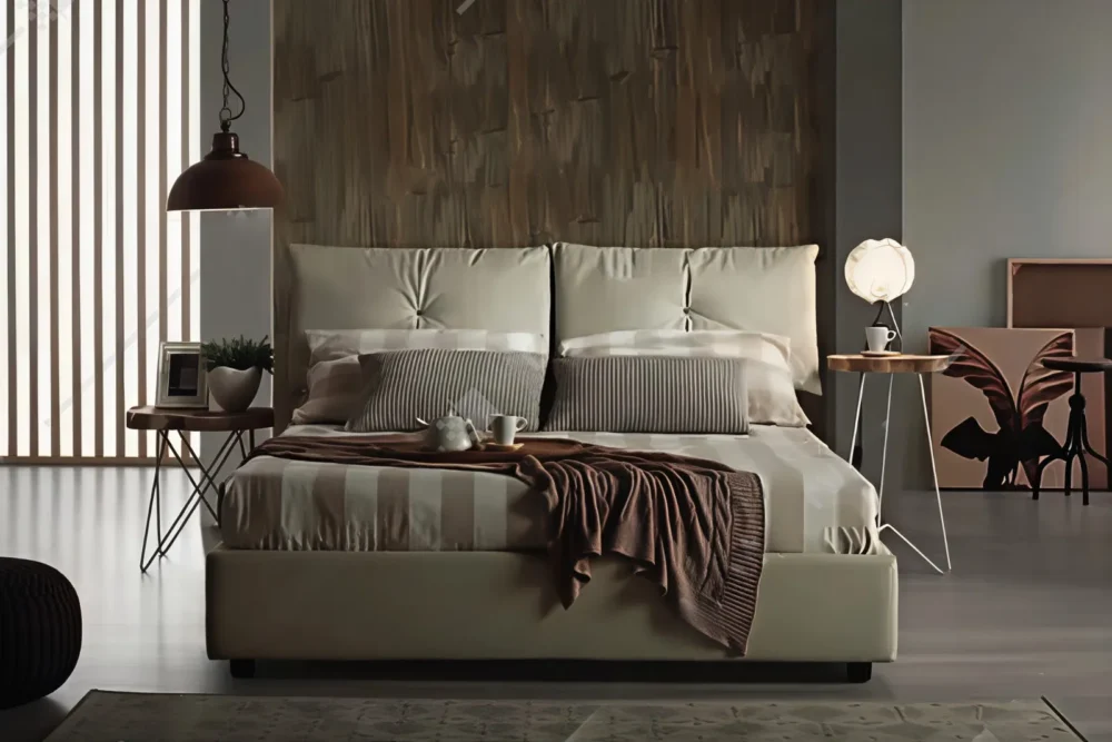 Letto matrimoniale Akela con contenitore