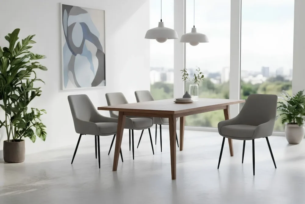 Sedia Aura tessuto Grigio