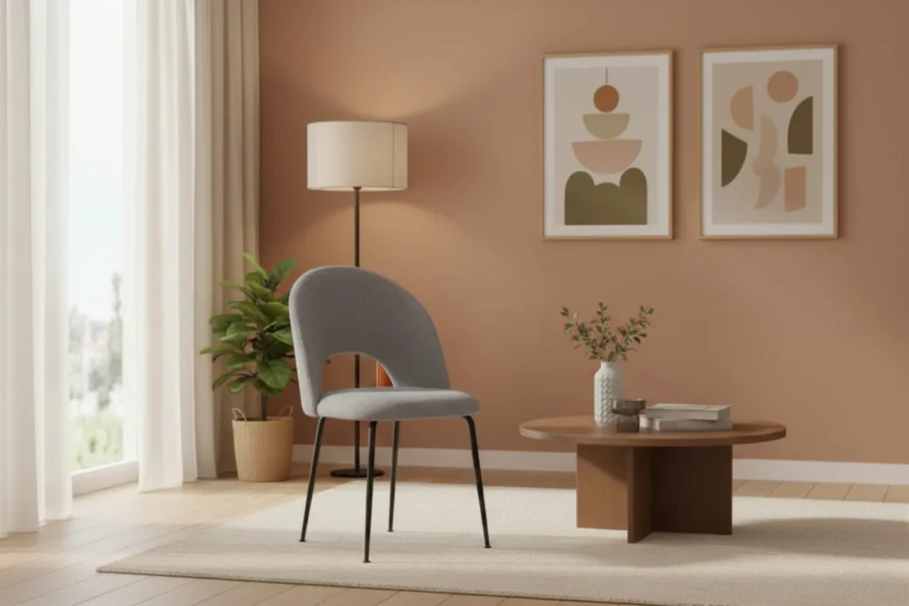 Sedia Paola in microfibra Grigio