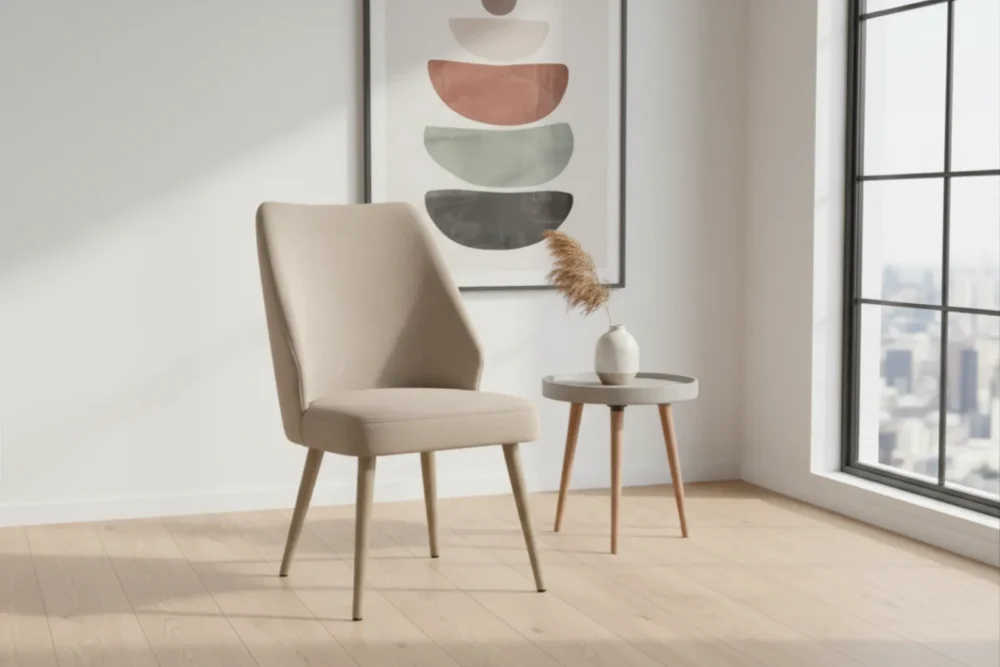Sedia microfibra Pufy Cammello