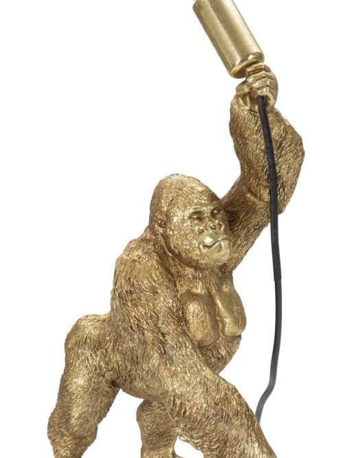 Lampada Gorilla in resina Dorata