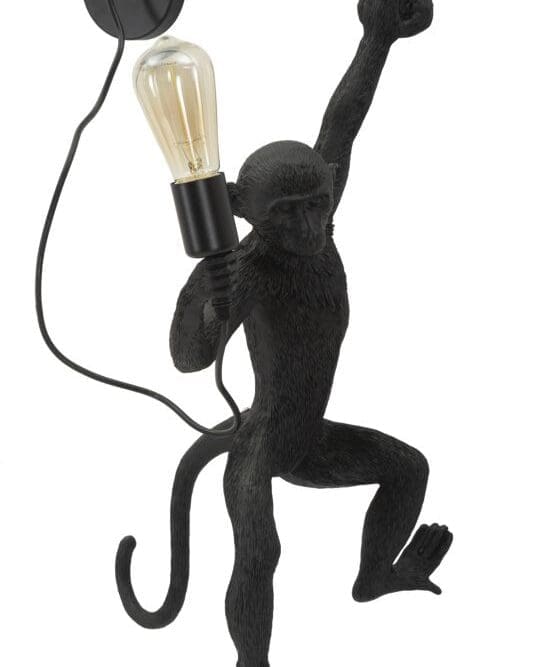 Lampada da muro Monkey Nera