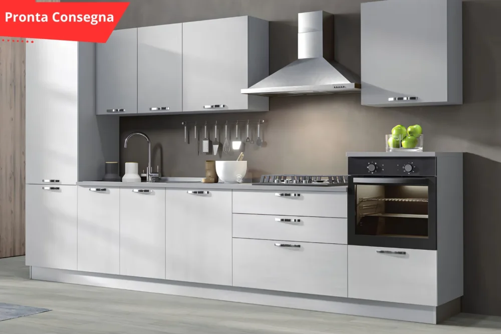 Cucina360 Grigio PerlaBianco Pronta Consegna