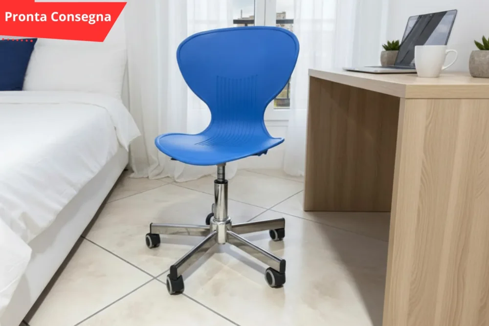 Poltrona girevole Job Blu pronta consegna