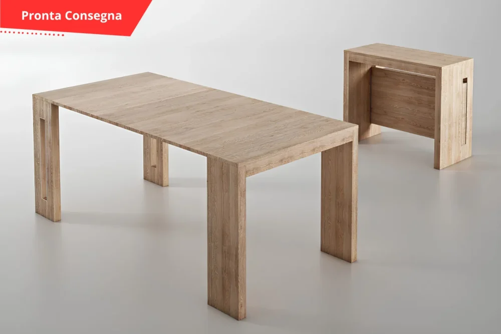 Tavolo Consolle Zelda Rovere Trasformabile pronta consegna